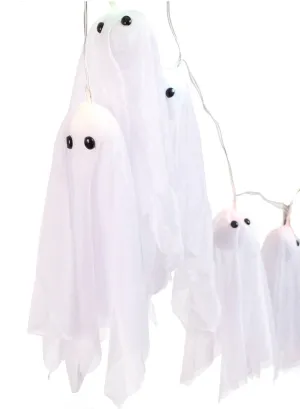 Flashing Light Up Ghost Garland Halloween Decoration