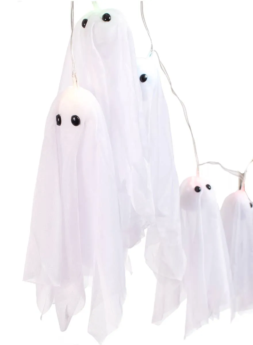 Flashing Light Up Ghost Garland Halloween Decoration