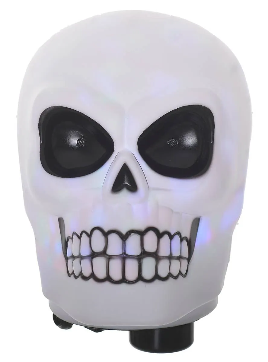 Flashing Light Up Skull Halloween Decoration with Sound