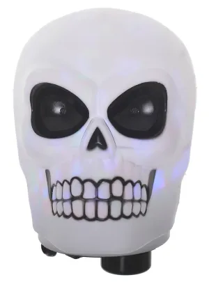 Flashing Light Up Skull Halloween Decoration with Sound