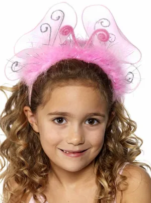 Flashing Pink Butterfly Girls Headband