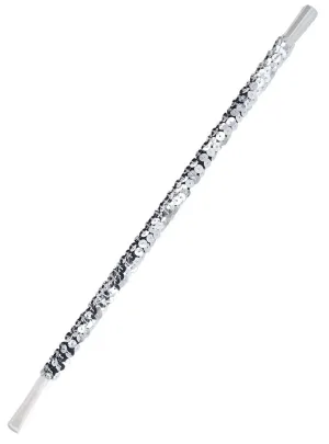 Flashy Silver Sequin 1920s Cigarette Holder Costume Accessory