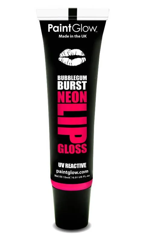 Flavoured Pink UV Lip Gloss - Bubblegum Burst