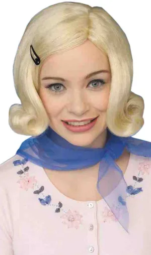 Flicked 50s Blonde Bopper Bob Womens Wig