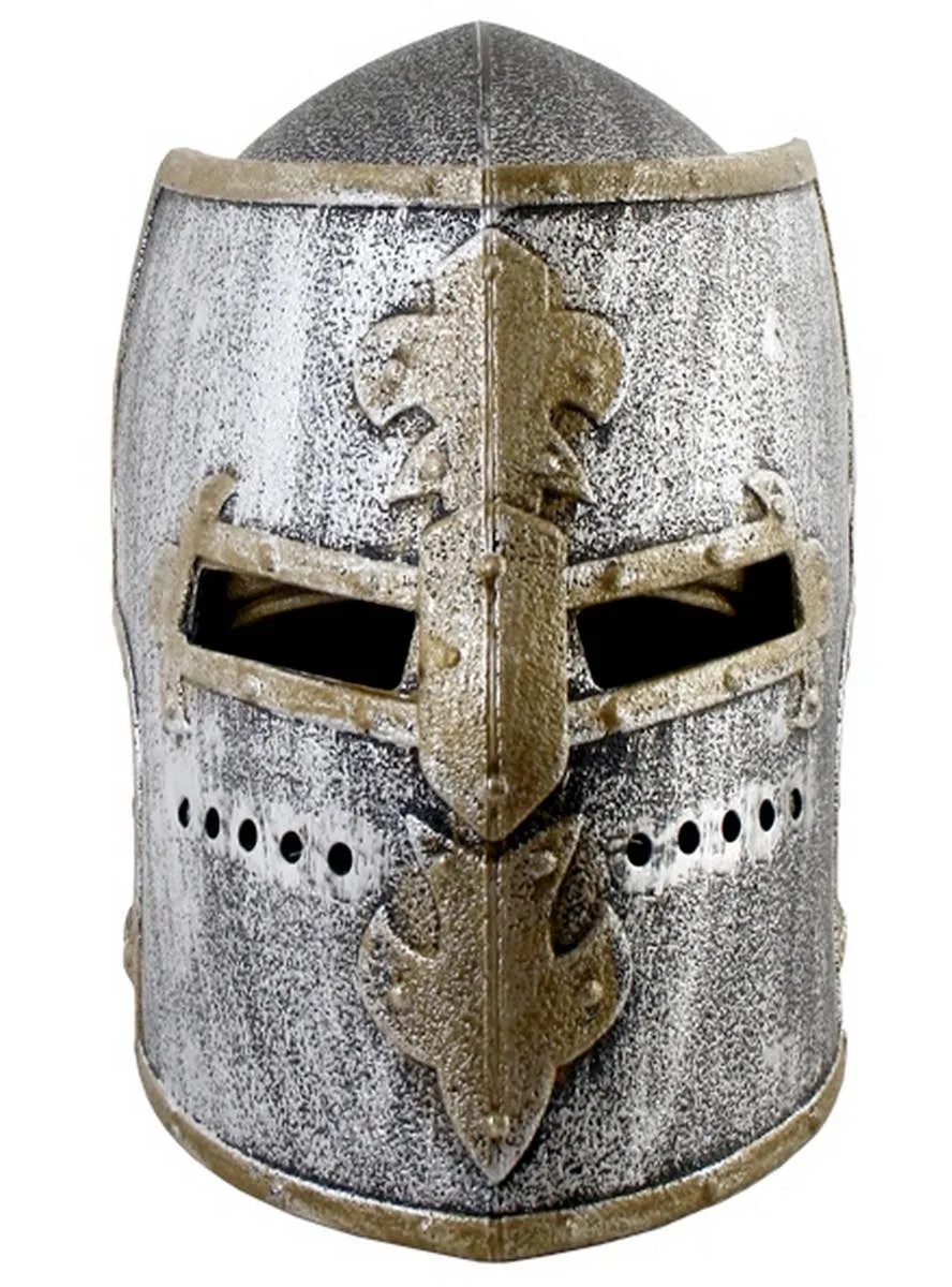 Flip Front Kids Crusader Knight Helmet Costume Accessory