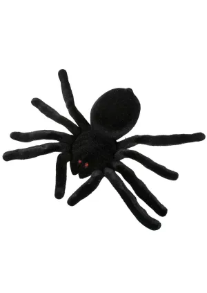 Flocked Velvet Black Spider Halloween Decoration