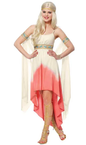 Flora Womens Coral Roman Goddess Costume