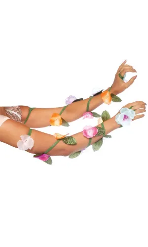 Floral Forest Fairy Costume Arm Wraps