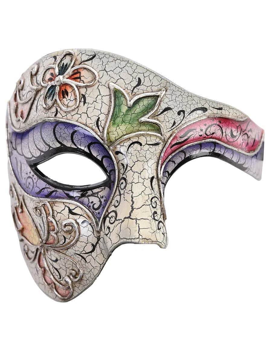 Florian Over Eye Pink and Purple Masquerade Mask
