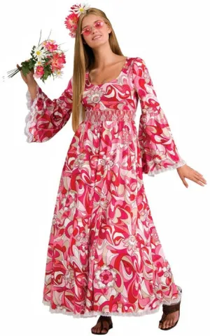 Flower Child 1970s Womens Hippie Costume