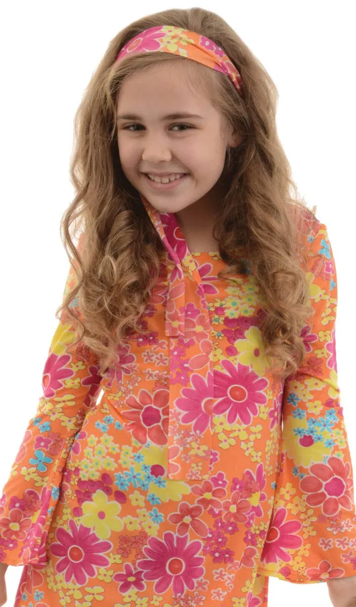 Flower Child Girls 60s Hippie Costume Dress