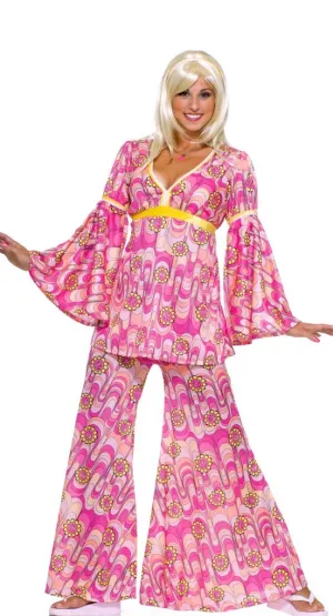 Flower Power Womens 1970s Hippie Costume