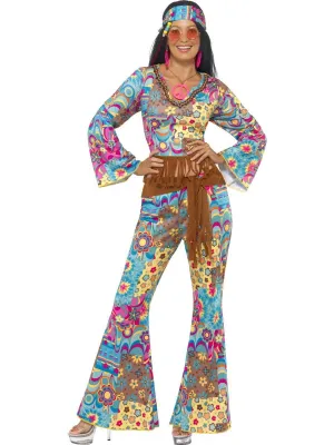 Flower Power Womens 70s Hippie Costume