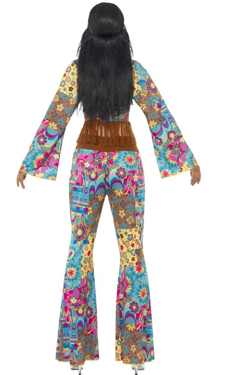 Flower Power Womens 70s Hippie Costume