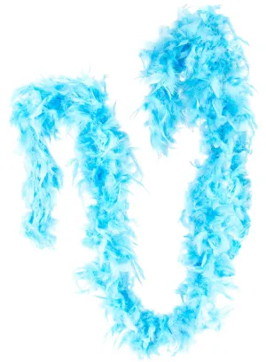Fluffy 183cm Light Blue Feather Boa Costume Accessory