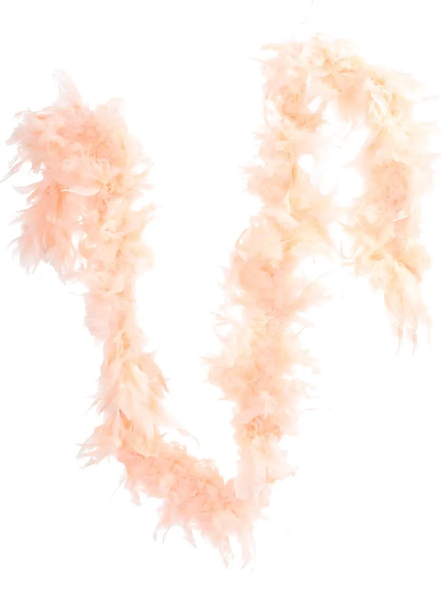 Fluffy 183cm Peach Feather Boa Costume Accessory