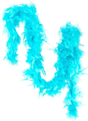 Fluffy 183cm Turquoise Feather Boa Costume Accessory