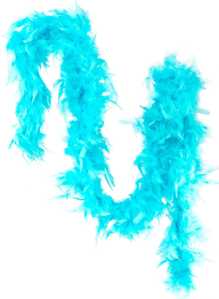 Fluffy 183cm Turquoise Feather Boa Costume Accessory