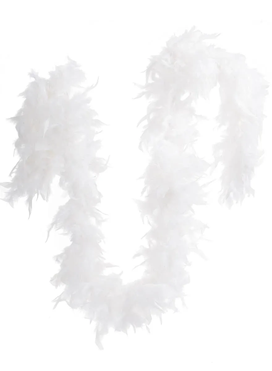 Fluffy 183cm White Feather Boa Costume Accessory