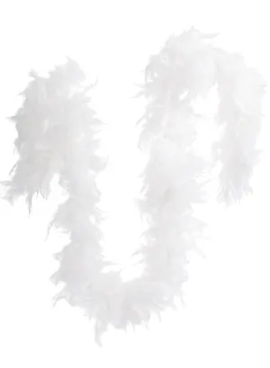 Fluffy 183cm White Feather Boa Costume Accessory