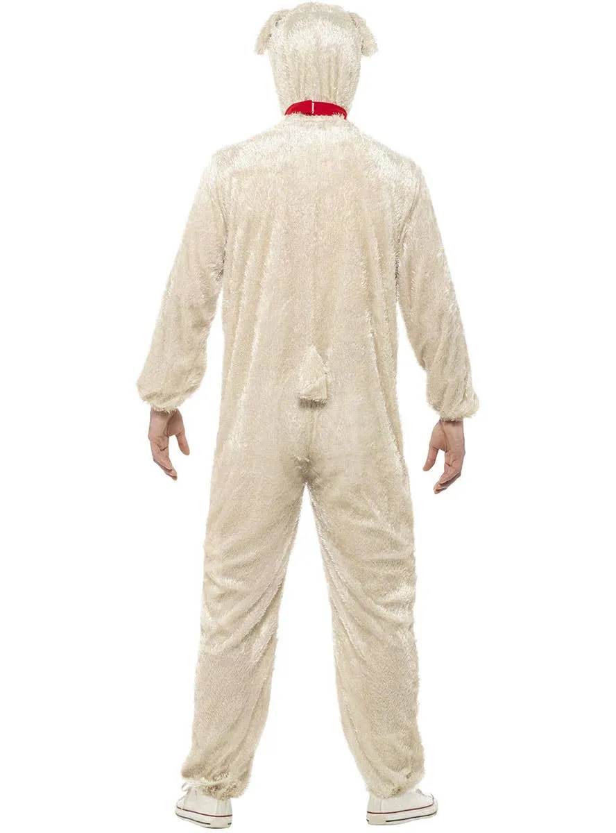 Fluffy Cream Lamb Mens Onesie Costume