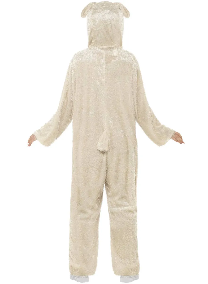 Fluffy Cream Lamb Womens Onesie Costume