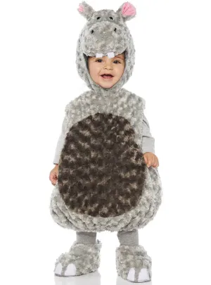 Fluffy Grey Hippo Infant and Toddler Belly Baby Costume
