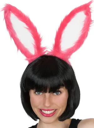 Fluffy Hot Pink Bunny Ears