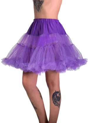 Fluffy Purple Thigh Length Costume Petticoat