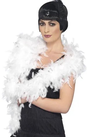 Fluffy White Feather Boa Costume Accessory