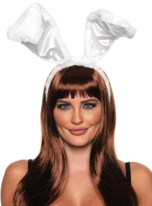 Fluffy White Rabbit Bunny Ears and Tail Accessory Set
