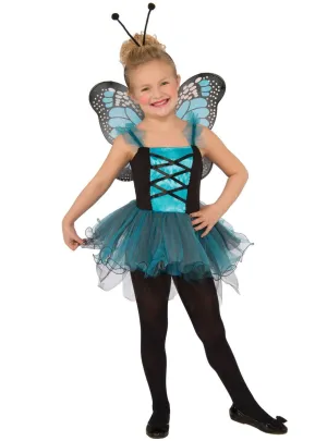 Fluttery Blue Butterfly Girls Dress Up Costume