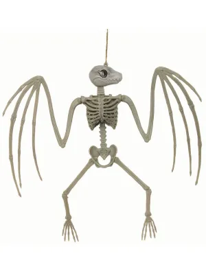 Flying Skeleton Bat 34cm Hanging Halloween Decoration