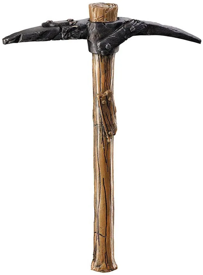 Foam Wood and Metal Look Pick Axe Halloween Weapon