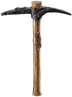 Foam Wood and Metal Look Pick Axe Halloween Weapon