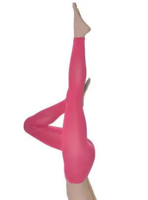 Footless Pink Opaque Womens Costume Leggings