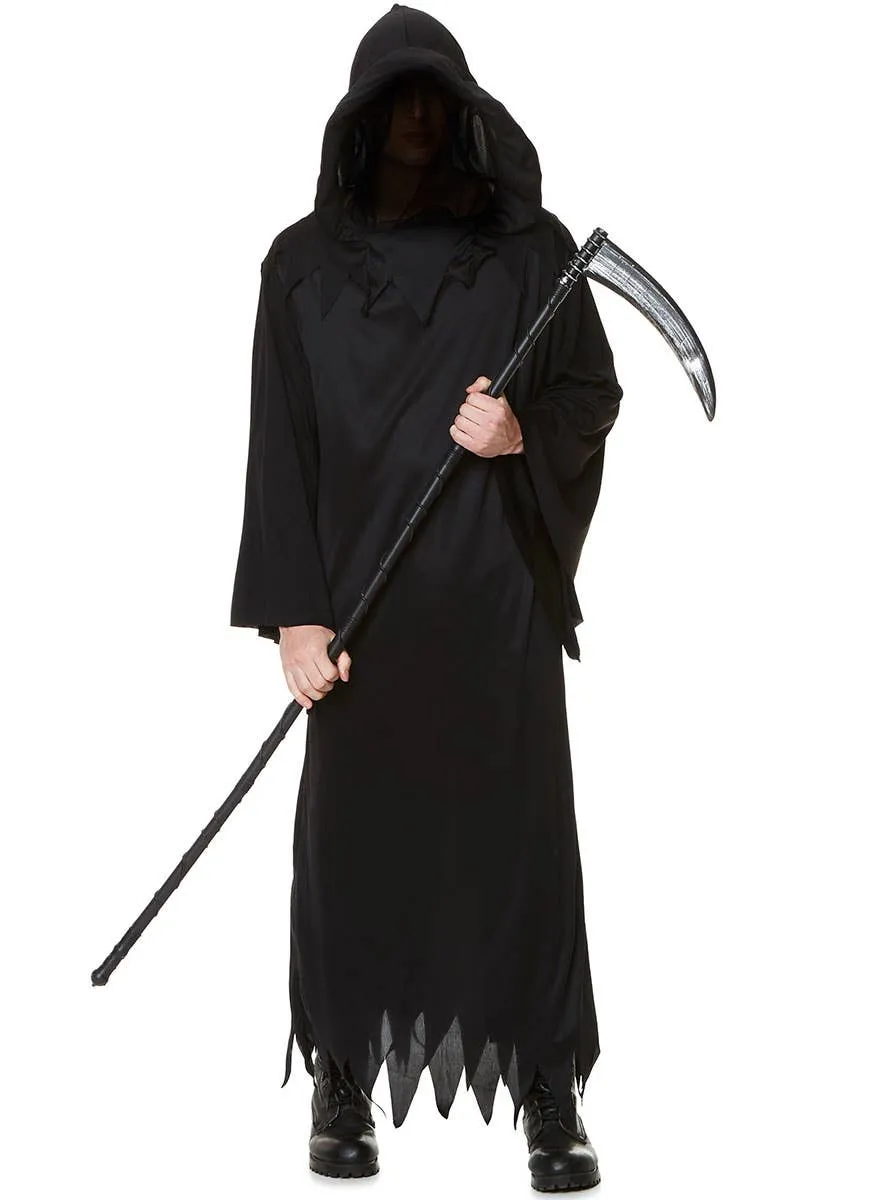Foreboding Black Grim Reaper Mens Halloween Costume