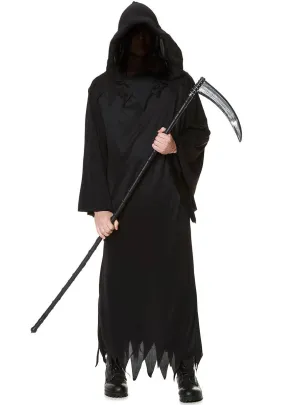 Foreboding Black Grim Reaper Mens Halloween Costume