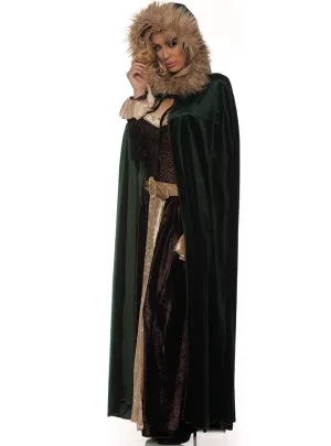 Forest Green Adults Renaissance Costume Cape