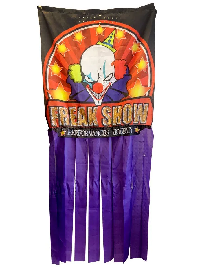 Freak Show 158x78cm Clown Curtain Halloween Decoration