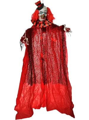 Freak Show Scary Clown Hanging Halloween Decoration with Lights
