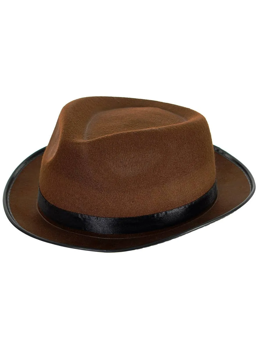 Freddy Krueger Brown Fedora Costume Hat