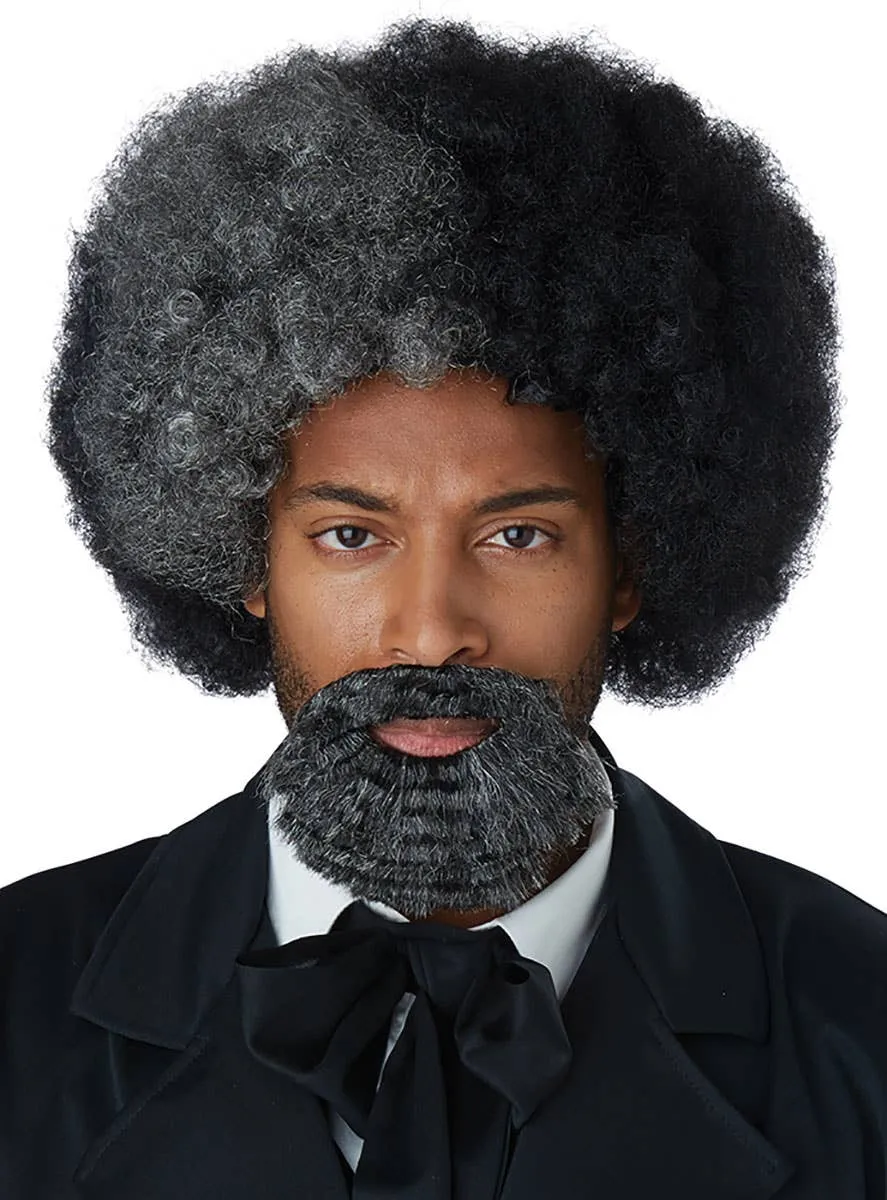 Frederick Douglass Mens Costume Wig with Goatee