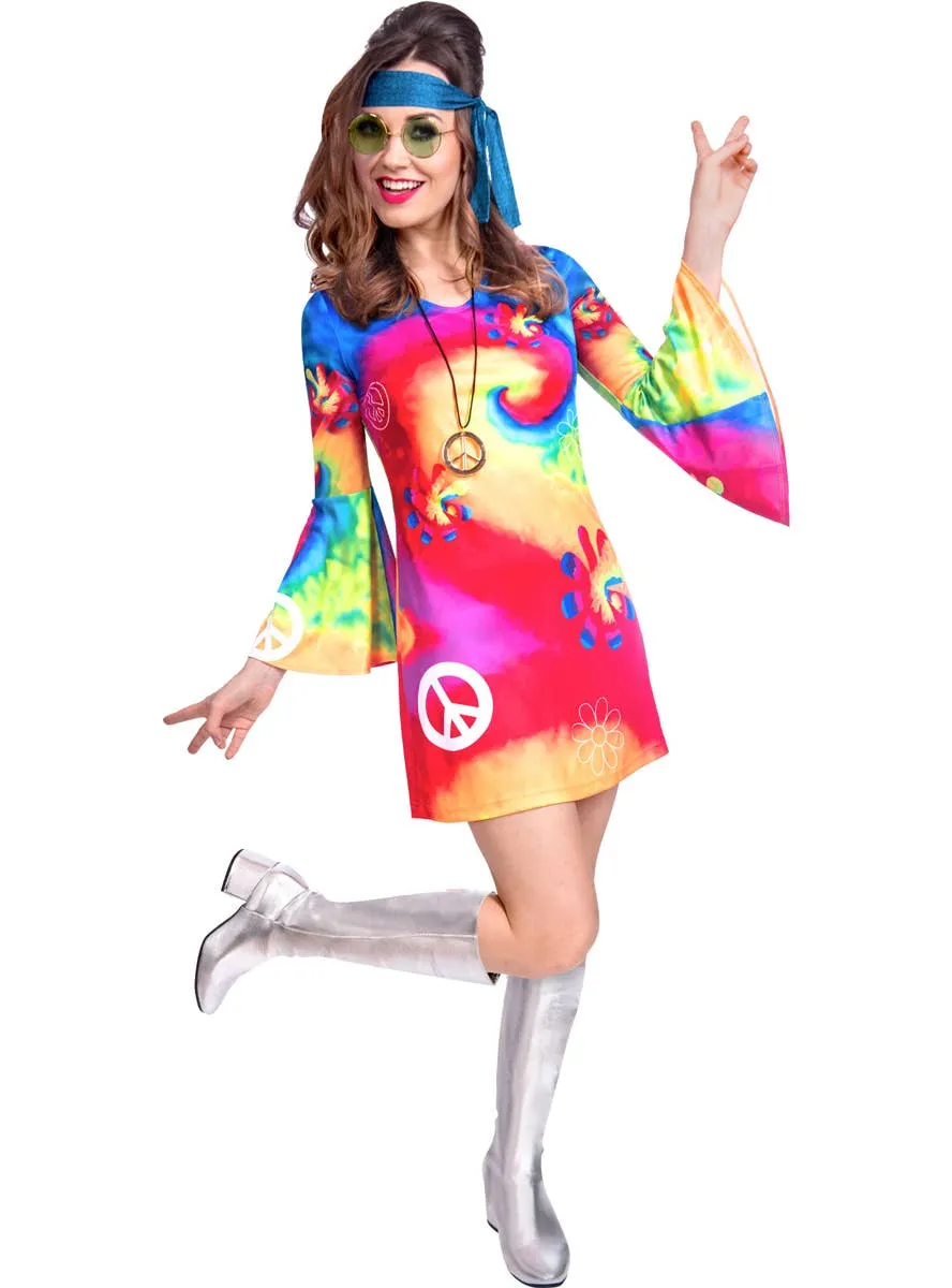 Free Spirit Hippie Womens 70s Costume