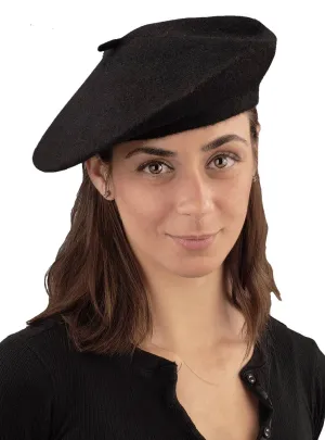 French Black Beret Costume Hat