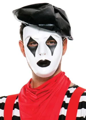 French Mime Mens Full Face Costume Mask