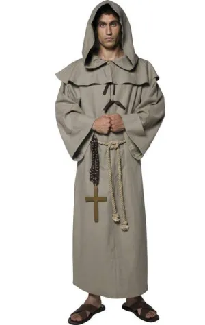 Friar Tuck Mens Monk Fancy Dress Costume