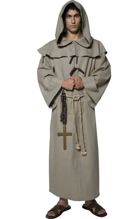 Friar Tuck Mens Monk Fancy Dress Costume