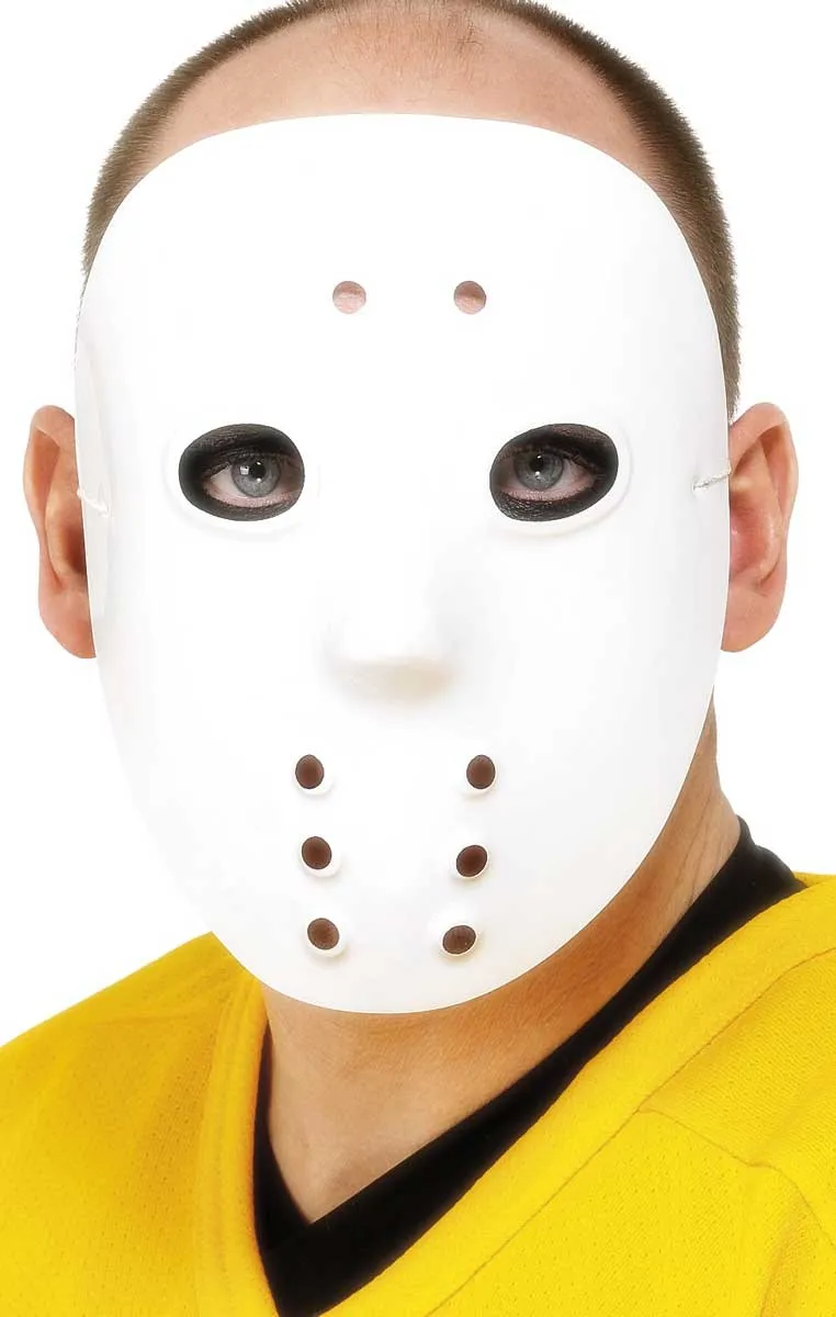 Friday the 13th White Hockey Mask Costume Accessory