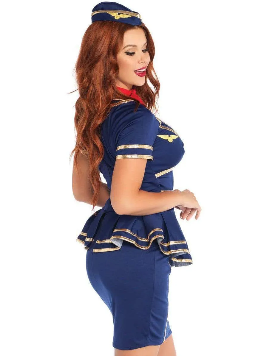 Friendly Skies Womens Sexy Flight Attendant Costume